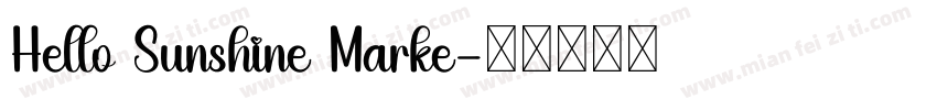 Hello Sunshine Marke字体转换